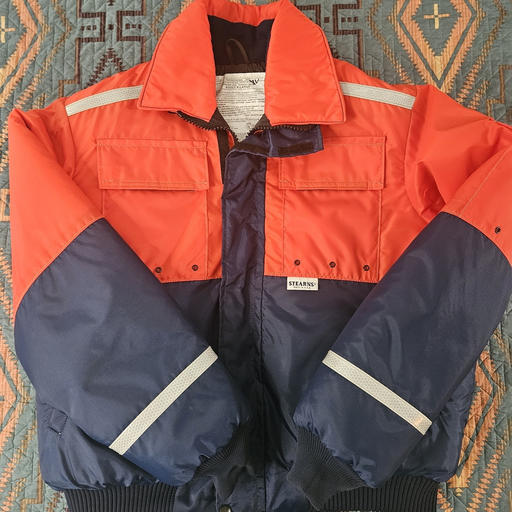 Stearns Men's Flotation Jacket -‎ Orange and Navy